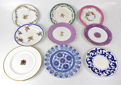 Lot 237 - Nine various English and French cabinet plates,...