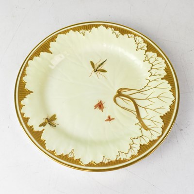 Lot 245 - WEDGWOOD; an Aesthetic Movement cabinet plate...