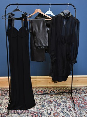 Lot 745 - ALBERTO VERETTI; a short black silk evening...