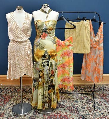 Lot 741 - VERSACE; a short soft calf skin leather cream...