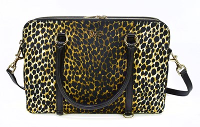 Lot 679 - DOLCE & GABANNA; a Lili Twist ocelot printed...