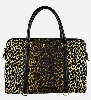 Lot 892 - DOLCE & GABANNA; a Lily Twist ocelot printed...
