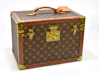 Lot 655 - LOUS VUITTON; a large vintage Boite á Flacons...