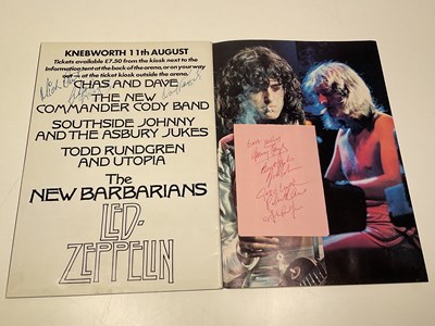 Lot 2103 - LED ZEPPELIN; a programme for the concert at...