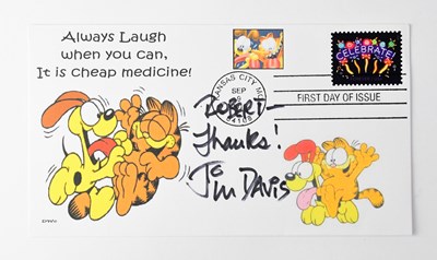 Lot 685 - GARFIELD; a first day cover inscribed 'Robert,...