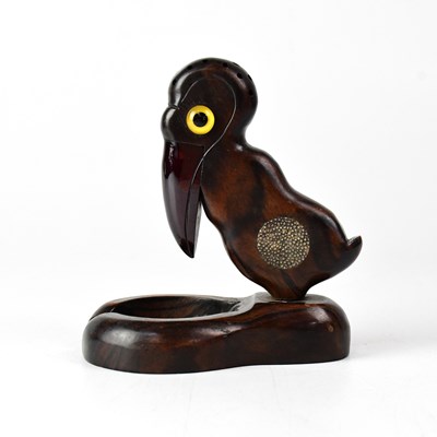 Lot 152 - A coromandel and red amber bead match striker...