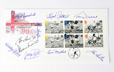 Lot 525 - MANCHESTER UNITED; a first day cover bearing...