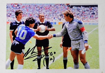 Lot 539 - DIEGO MARADONA; a colour photograph showing...