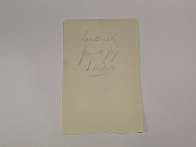 Lot 2247 - JAMES JOYCE; a page from an autograph book...