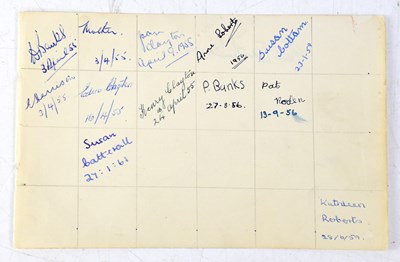 Lot 534 - BURT TRAUTMANN; a page from an autograph book...