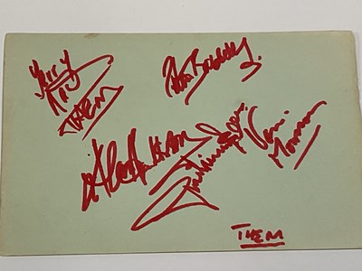 Lot 2034 - THEM; a page from an autograoh book bearing...