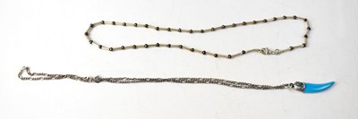 Lot 995 - Two sterling silver necklaces