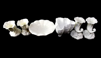 Lot 250 - ROYAL WORCESTER; six blanc de Chine items...