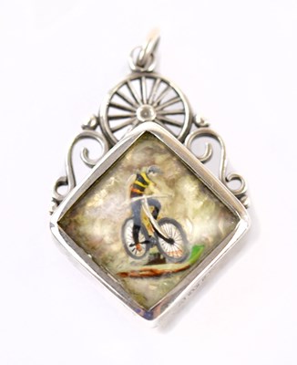Lot 1354 - A Victorian hallmarked silver crystal fob,...
