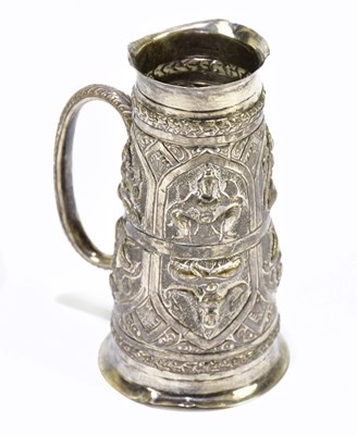 Lot 1350 - An Eastern white metal measuring cup, weight 2....