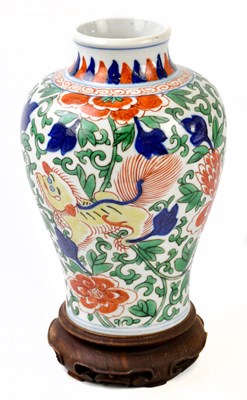 Lot 1832 - A modern Chinese vase floral decorated with...