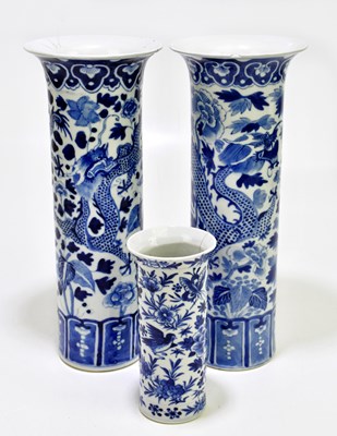 Lot 1826 - A near pair 19th century Chinese blue and...
