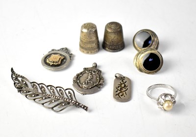 Lot 693 - A quantity of hallmarked and sterling silver