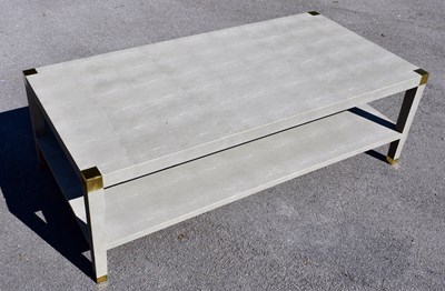 Lot 2618 - OKA; a Osiris faux shagreen coffee table with...