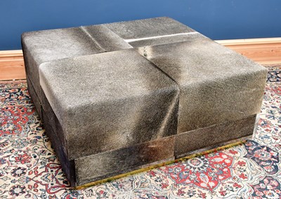 Lot 2616 - OKA; a Locke range ottoman, grey wolf finish,...