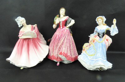 Lot 328 - ROYAL DOULTON; three porcelain figures, HN3307...