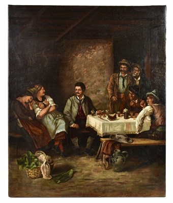 Lot 1514 - 19TH CENTURY GERMAN SCHOOL; oil on canvas,...