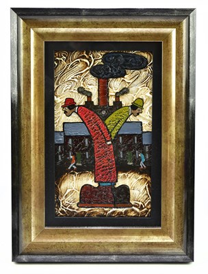 Lot 1573B - ALBERT BARLOW (born 1944); acrylic on board,...
