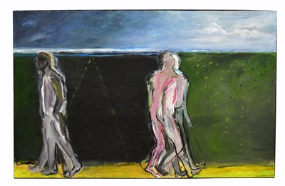 Lot 197A - NANCY BALDWIN (1935-2021); large acrylic on...