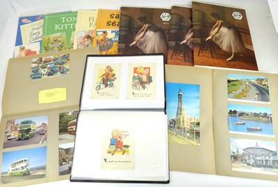 Lot 627 - Various scrapbook albums containing postcards