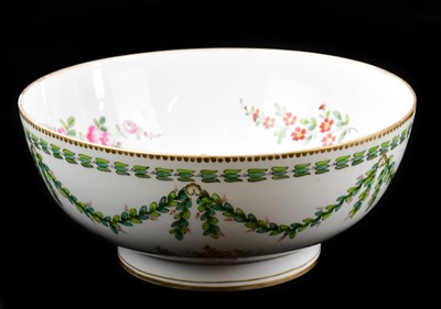 Lot 1666 - A 19th century hand painted footed bowl...