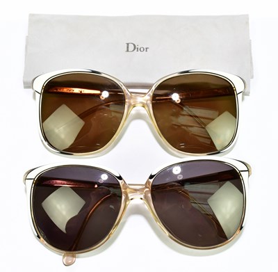 Lot 640 - GUCCI; two pairs of 1980s vintage framed...