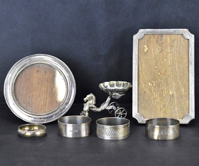 Lot 593 - Various small items of hallmarked silver, to...