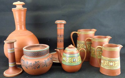 Lot 277 - Nine pieces of 19th century terracotta