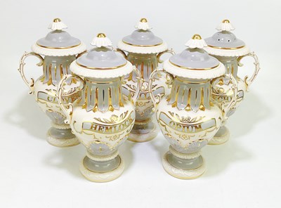 Lot 2045 - BLAKENEY; five reproduction ceramic twin...