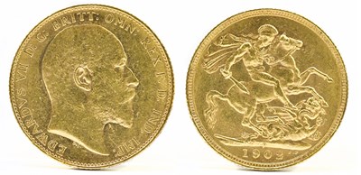 Lot 1425 - An Edward VII full sovereign, 1902.