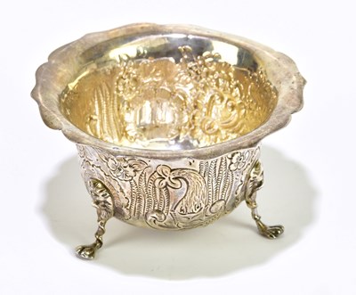Lot 1061 - E HILL; a George V hallmarked silver sugar...