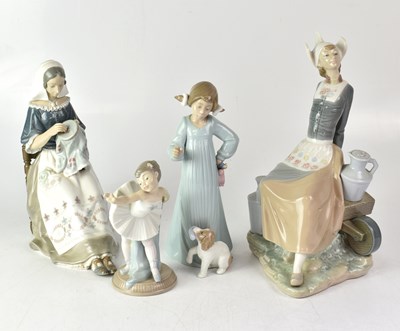 Lot 293 - LLADRÓ; two porcelain figures comprising a...