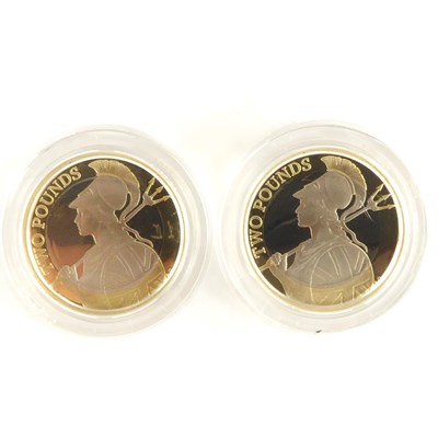 Lot 758 - Two '2017 Britannia Proof £2 Coin', both...