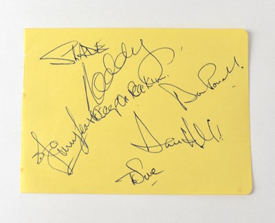 Lot 168 - SLADE; a torn page from an autograph book...