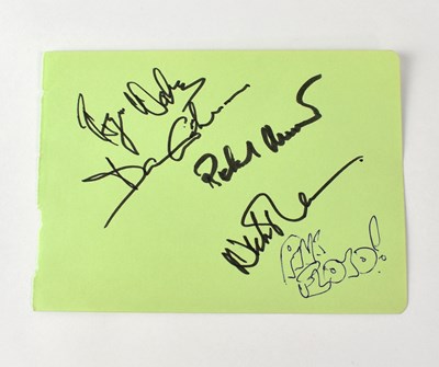 Lot 198 - PINK FLOYD; a torn page from an autograph book...