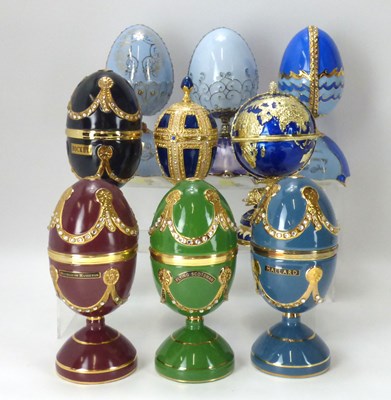 Lot 173 - Nine modern Fabergé-style egg ornaments
