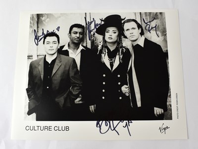 Lot 170 - CULTURE CLUB; a black and white promotional...