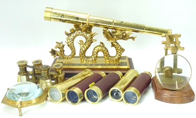 Lot 193 - Various brass mostly maritime related items