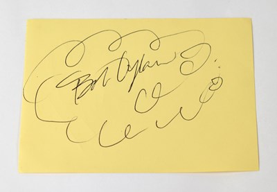 Lot 196 - BOB DYLAN; a torn page from an autograph book...