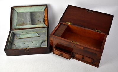 Lot 119 - Two wooden jewellery boxes