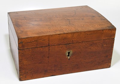 Lot 47 - A 19th century figured wood sewing box, with...
