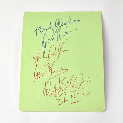 Lot 199 - LED ZEPPELIN; a page torn from an autograph...