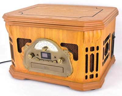Lot 691 - STEEPLETONE; a modern reproduction turntable,...