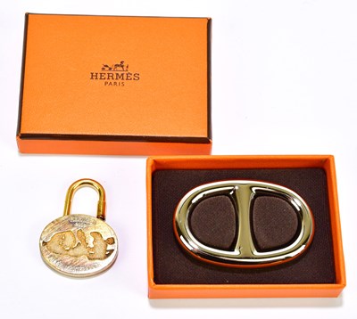 Lot 616 - HERMÈS; a palladium plated Chaine D'Ancres...