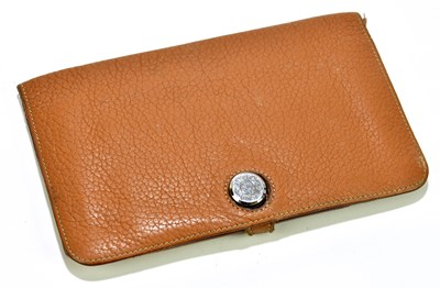 Lot 602 - HERMÈS; a grained tan calf skin leather Dogon...